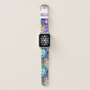Tropical Vintage Palm Trees Apple Watch Band