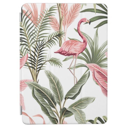 Tropical vintage pink flamingo  banana trees and  iPad air cover