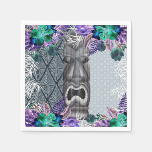 Tropical Vintage Retro Floral Tiki Hawaiian Luau Napkins
