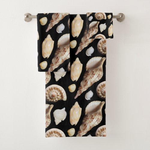 Tropical Vintage Seashells of Southeast Asia Bath Towel Set