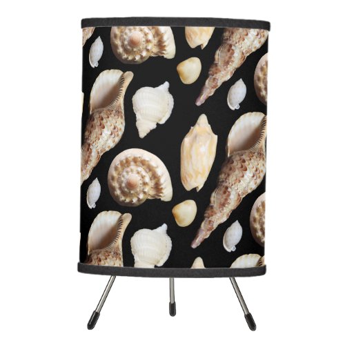 Tropical Vintage Seashells of Southeast Asia Tripod Lamp