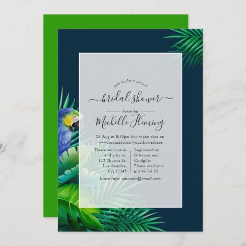 Tropical Virtual Shower Invitation