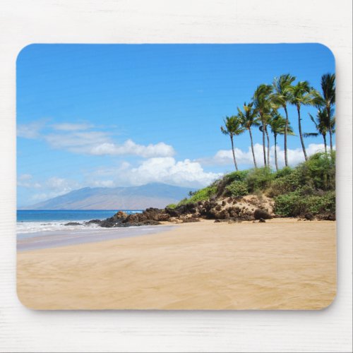 Tropical Wailea beach Maui Hawaii Mouse Pad