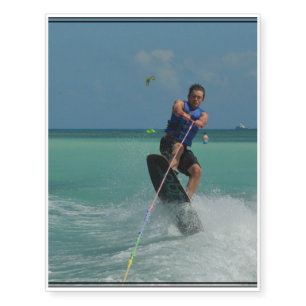 Tropical Wakeboarding Temporary Tattoos
