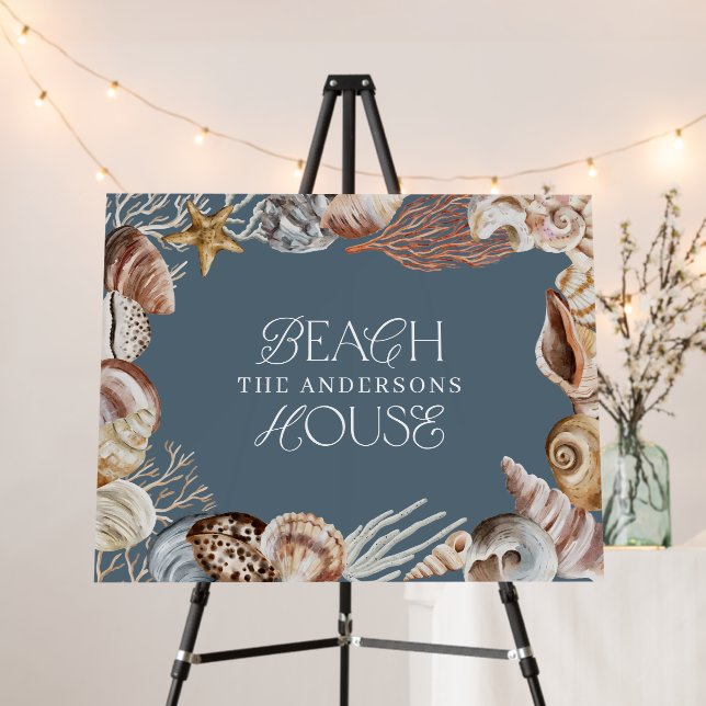 Tropical warm sea shell summer vacation family ser foam board (In Situ (Stand))