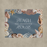 Tropical warm sea shell summer vacation family ser jigsaw puzzle<br><div class="desc">Tropical warm sea shell summer vacation family design. Elegant terracotta,  dusty blue and coral sea shell watercolor details.</div>