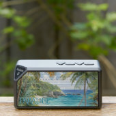 Tropical Watercolor Beach Lagoon Personalize Bluetooth Speaker (Insitu(Outdoor))