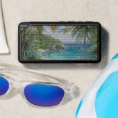 Tropical Watercolor Beach Lagoon Personalize Bluetooth Speaker (Insitu(Beach))
