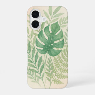 Tropical Watercolor Botanical iPhone 16 Case