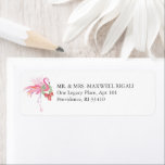 Tropical Watercolor Christmas Address Labels<br><div class="desc">This charming Christmas return address label features original watercolor pink flamingo and holiday wreath art by Victoria Grigaliunas. Your return address details are set in a modern serif font. Personalize with your family name and street address in the template fields. To see more tropical Christmas designs visit www.zazzle.com/dotellabelle</div>