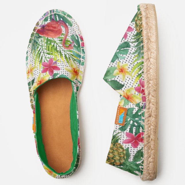 Tropical Watercolor Espadrilles (Side)