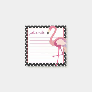 Tropical | Watercolor Flamingo Polka Dots Post-it Notes