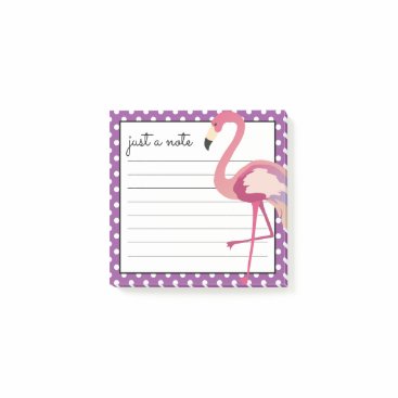 Tropical | Watercolor Flamingo Polka Dots Post-it Notes Tropical | Watercolor Flamingo Polka Dots Post-it Notes