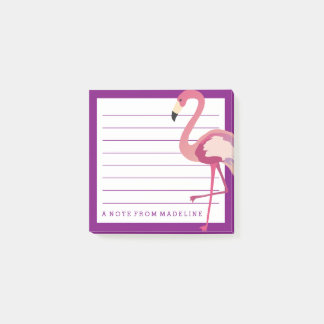 Tropical | Watercolor Flamingo Post-it Notes