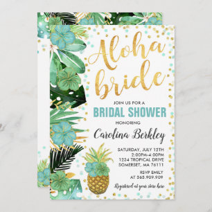 Tropical Watercolor Floral Bridal Shower Card