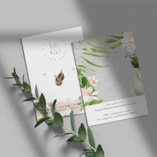 Tropical Watercolor Floral   Earring Display Card