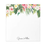 Tropical Watercolor Floral Notepad at Zazzle