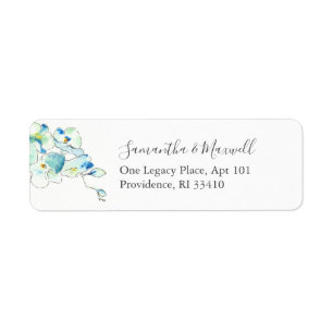 Tropical Watercolor Flower Address Labels
