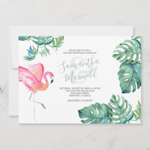 Tropical Watercolor Greenery Couples Shower