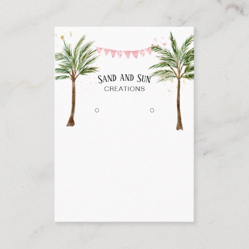 Tropical Watercolor Greenery Earring Display Card