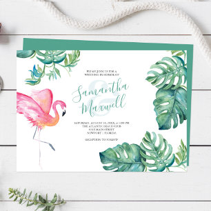 Tropical Watercolor Greenery Wedding