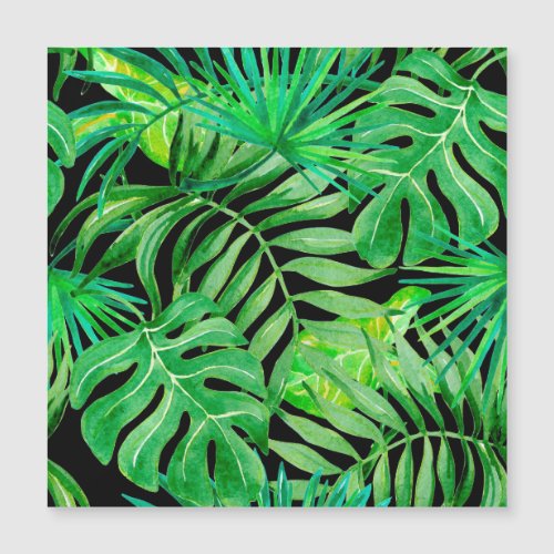 Tropical Watercolor Leaves Seamless Elegance
