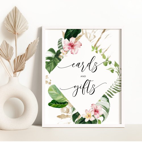 Tropical watercolor Monstera Cards and gifts Poster
