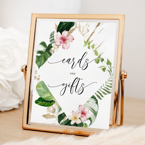 Tropical watercolor Monstera Cards and gifts Poster