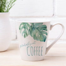 Tropical Watercolor Monstera Leaves Mug