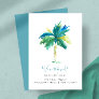 Tropical Watercolor Palm Tree Change of Address Announcement