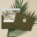 Tropical Watercolor Palm Trees Bohemian Wedding Envelope<br><div class="desc">Invite your guests to your beautiful beach wedding with our boho tropical beach wedding envelope design. Design features our hand-painted watercolor palm trees with a custom palm tree monogram. Our boho tropical wedding envelope is perfect for a beach theme or destination wedding. Design & artwork hand-painted by Moodthoogy Papery.</div>