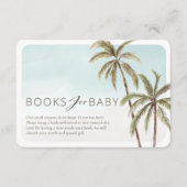 Tropical Watercolor Palm Trees Books For Baby Enclosure Card (Front)