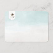 Tropical Watercolor Palm Trees Books For Baby Enclosure Card (Back)