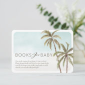 Tropical Watercolor Palm Trees Books For Baby Enclosure Card (Standing Front)