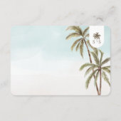 Tropical Watercolor Palm Trees Diaper Raffle Enclosure Card (Back)