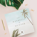 Tropical Watercolor Palm Trees Wedding Planner 3 Ring Binder<br><div class="desc">A beautiful boho tropical beach theme wedding planner binder. Design features our hand-painted watercolor palm trees with palm tree monogram. Our boho tropical wedding is perfect for a beach theme or destination wedding. Design & artwork hand-painted by Moodthoogy Papery.</div>