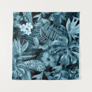 Tropical Watercolor Paradise: Jungle Blossom Tapestry