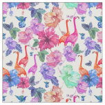 Tropical Watercolor Pattern Fabric