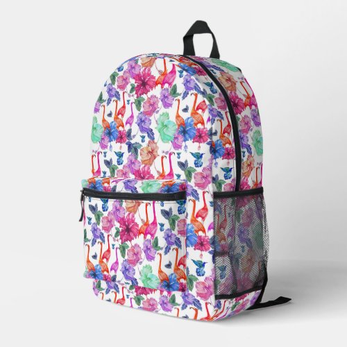 Tropical Watercolor Pattern Printed Backpack