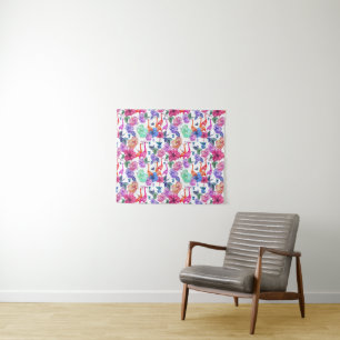 Tropical Watercolor Pattern Tapestry