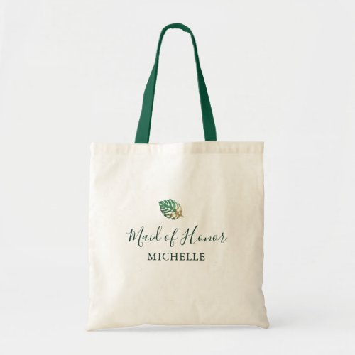 Tropical Watercolor Personalized Bridesmaid Tote Bag