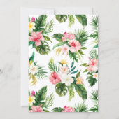 Tropical Watercolor Pineapple Floral Bridal Shower Invitation (Back)