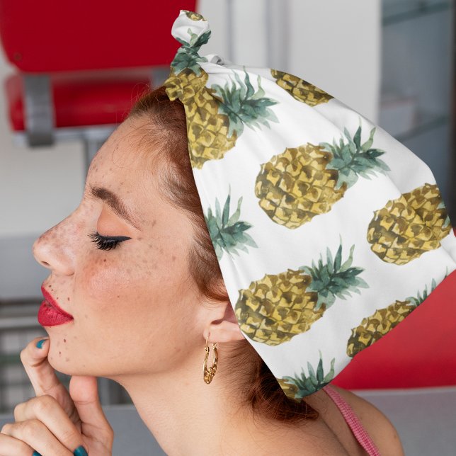 Tropical Watercolor Pineapple Seamless Pattern Bandana (Creator Uploaded)