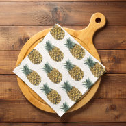 Tropical Watercolor Pineapple Seamless Pattern Cloth Napkin at Zazzle