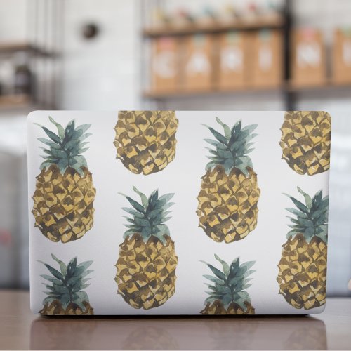 Tropical Watercolor Pineapple Seamless Pattern HP Laptop Skin