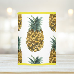 Tropical Watercolor Pineapple Seamless Pattern Lamp Shade