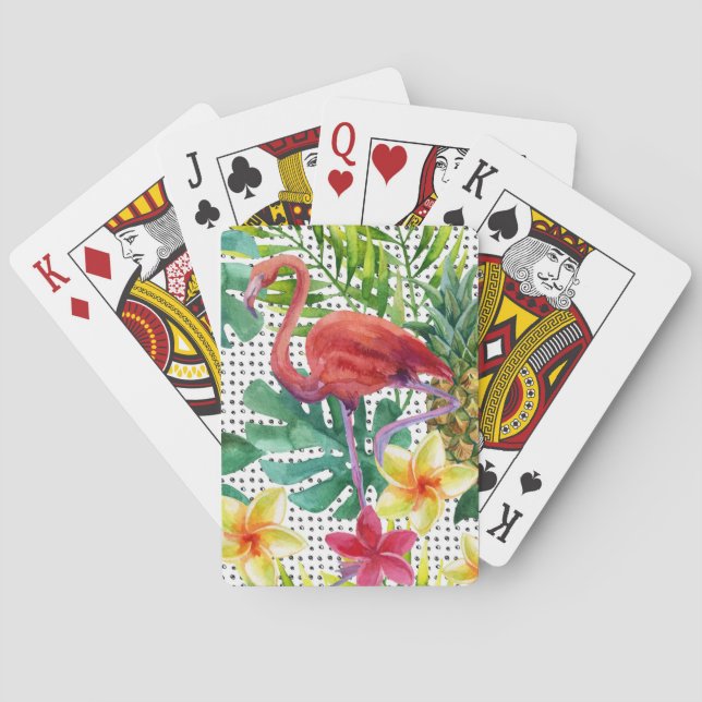 Tropical Watercolor Poker Cards (Back)
