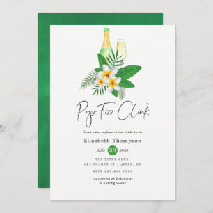 Tropical Watercolor Pop Fizz Clink Invitation