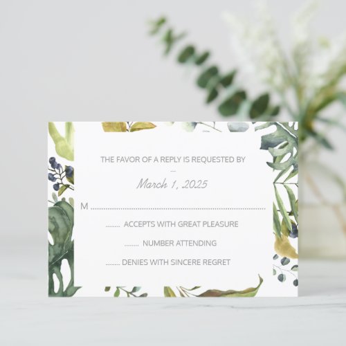 Tropical Watercolor RSVP