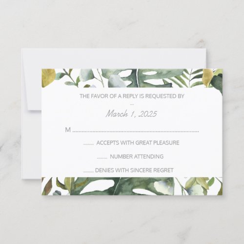 Tropical Watercolor RSVP